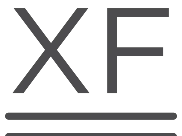 XF letters with two lines underneath