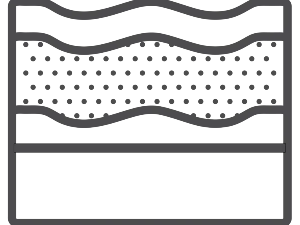 Memory foam mattress cross-section illustration