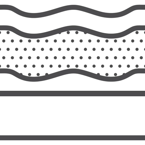 Memory foam mattress cross-section illustration