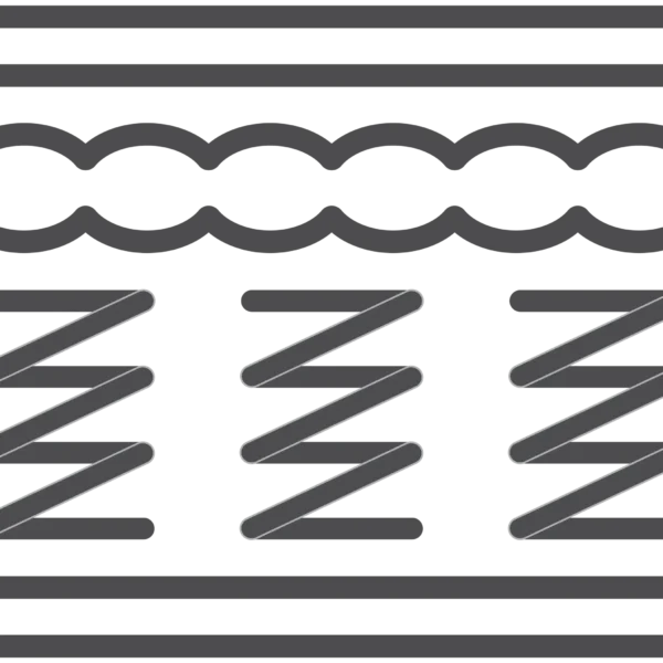 Graphic showing coil mattress structure components