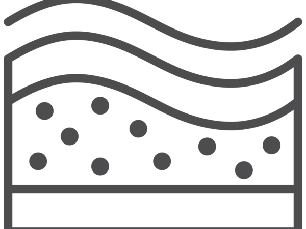 Memory foam mattress with airflow design illustration