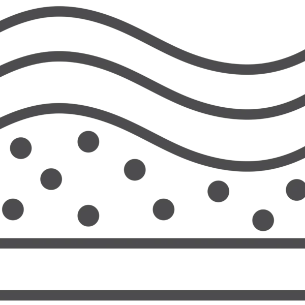 Memory foam mattress with airflow design illustration