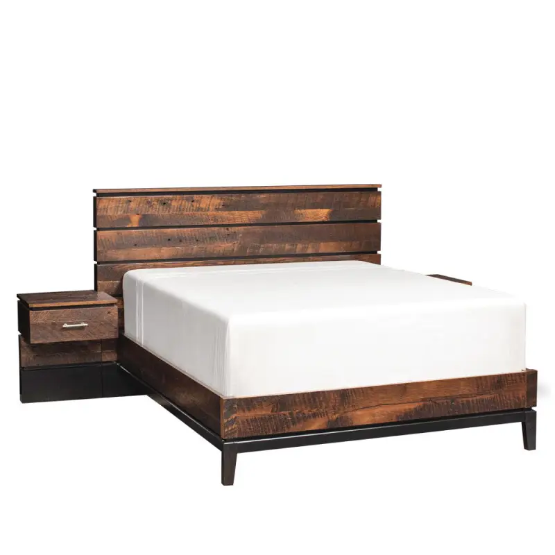 038ecdfd62564205106aafcb9fc4a99d Frisco Panel Bed With 18" Attached Nightstands, No Upper Panel - Image 1