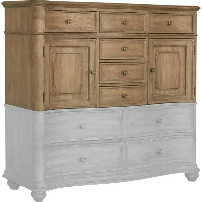 3113682ae92c7cb8133de528cd40d323 PFC Bedroom Weston Hills 6 Drawer Master Chest Deck with Cabinets P293128T - Image 1