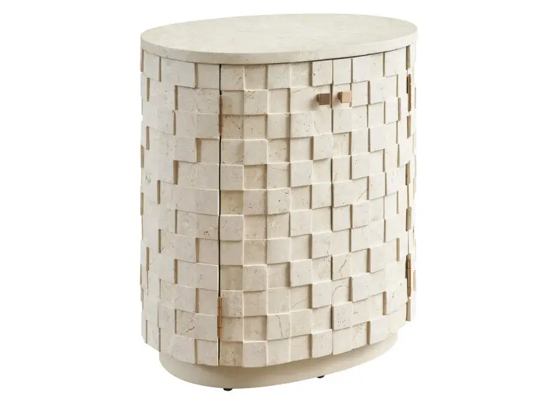 44e42f74b1b6660038d001a844c4d2bf Albion Stone Oval Nightstand 743-624 - Image 1
