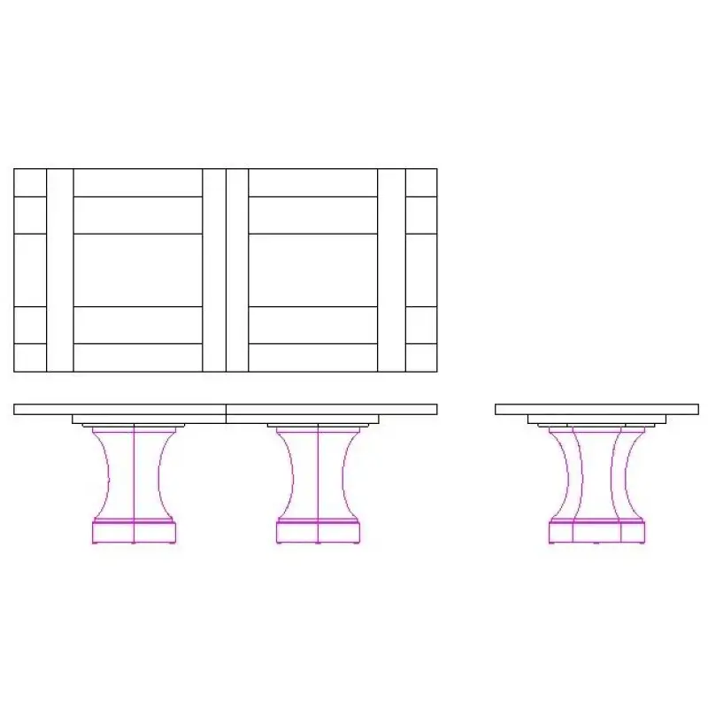57015bece897a661dc310381da579d20 Santa Barbara Dining Table Base - Image 1