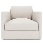 Rory Fabric Swivel Chair Without Pillows - Image 3