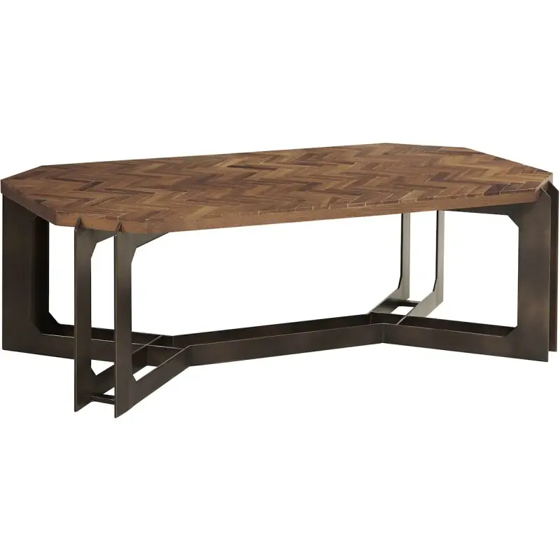 6f446016281e7d4b9ca515312fe14b95 PFC Living Room Rustic Cocktail Table with Metal Base P301727 - Image 1