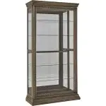 PFC Living Room Sliding Door Curio with Glass Shelves P021784 - Image 3