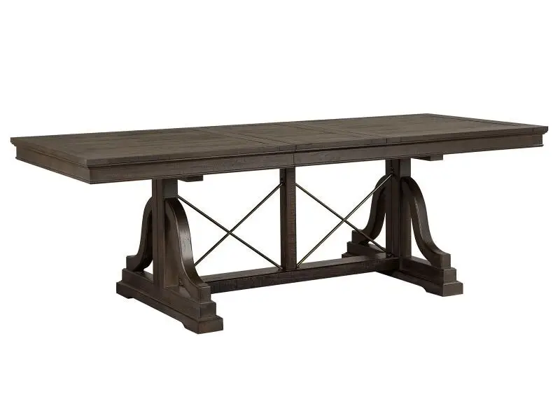 9e6ba09bd79e4056c96755faa6a11849 Westley D4399-25B Wood Trestle Dining Table Base KD - Image 1