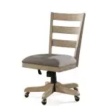 Perspectives Wood Back Uph Desk Chair - Image 3