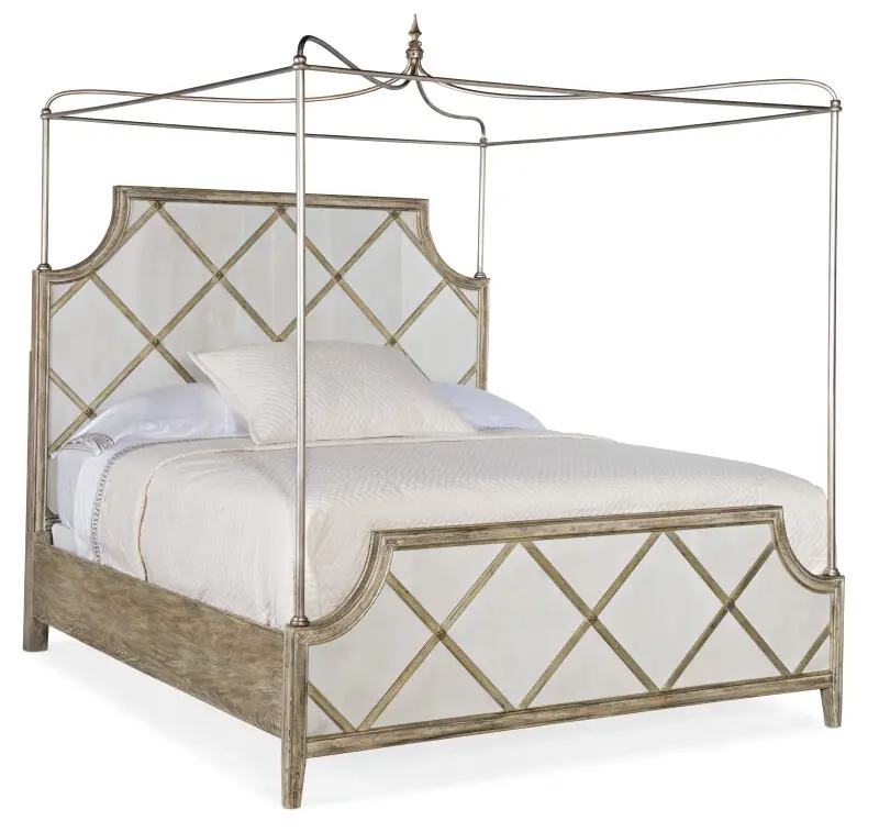 c2de9a461ef05eeee6d881a7f4d542e1 Sanctuary 2 Sanctuary Diamont Canopy King Panel Bed - Image 1