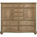 PFC Bedroom Weston Hills 6 Drawer Master Chest Deck with Cabinets P293128T - Image 3