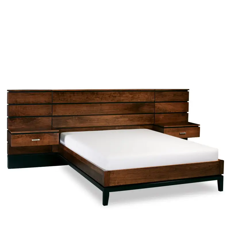 Frisco Panel Bed With 26" Attached Nightstands