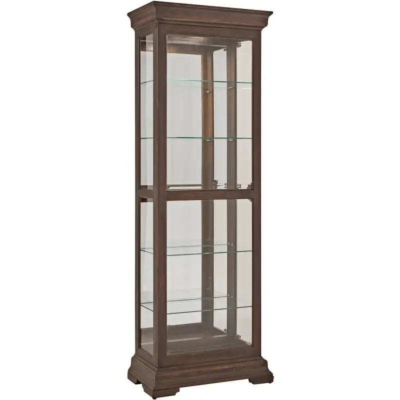 ed0ca98830d8b796c36ad123dd845bf8 PFC Living Room Traditional Side Entry Curio with Glass Shelves P021782 - Image 1