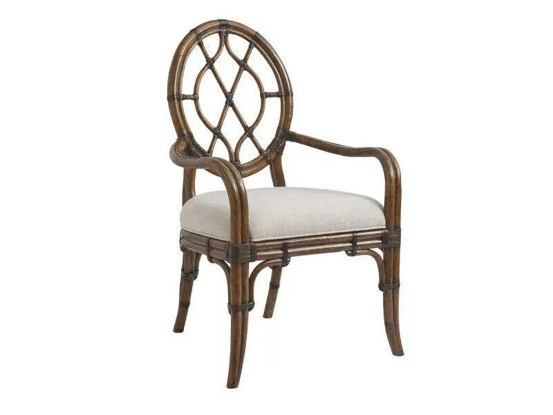 098aadffbf101b84acea66fa310be351 Bali Hai Cedar Key Oval Back Arm Chair - Image 1