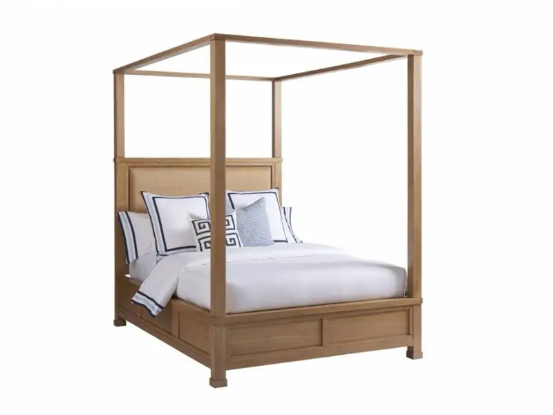 13933b97362e7b0a3a147719a8bfe72c Newport Shorecliff Canopy Bed - Queen 920-173C - Sandstone - Image 1