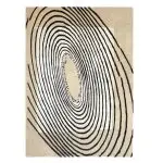 Concentric Circles Rug-fawn-11 X 14