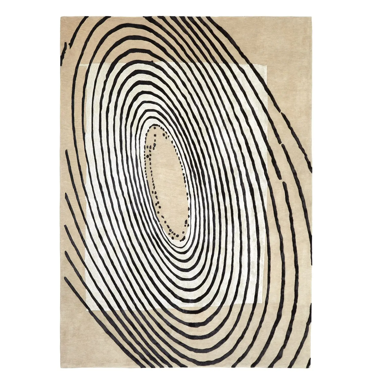 182dec7689f588c58ad276a8ec56f5d9 Concentric Circles Rug-fawn-11 X 14 - Image 1