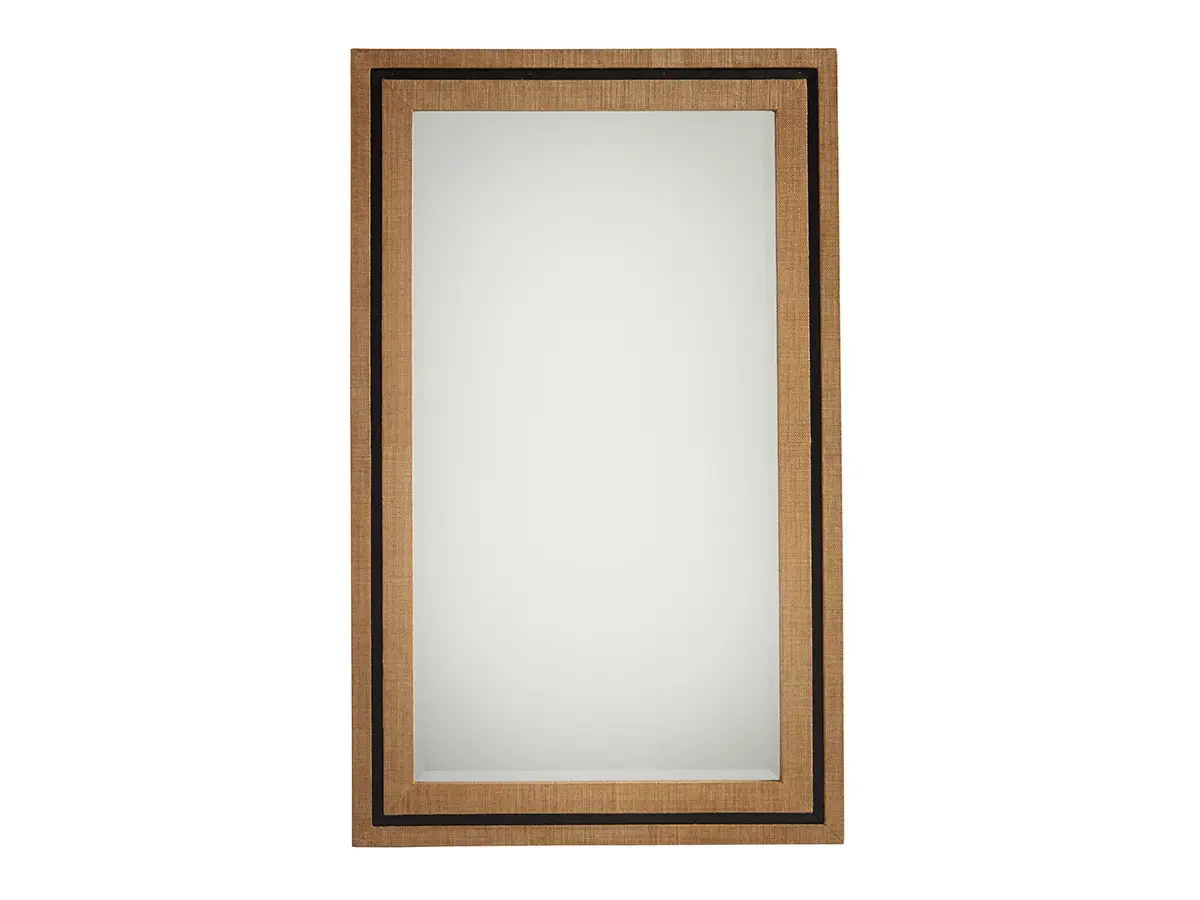 3a6ff0640af8fefd06ff03dcf11fb569 Newport La Costa Rectangular Raffia Mirror - Image 1