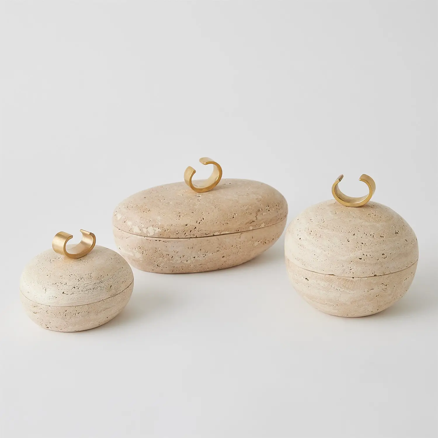 7c4dc382596619f3b5a96b02229d1fdd Caillou Lidded Pot-travertine-oval - Image 1