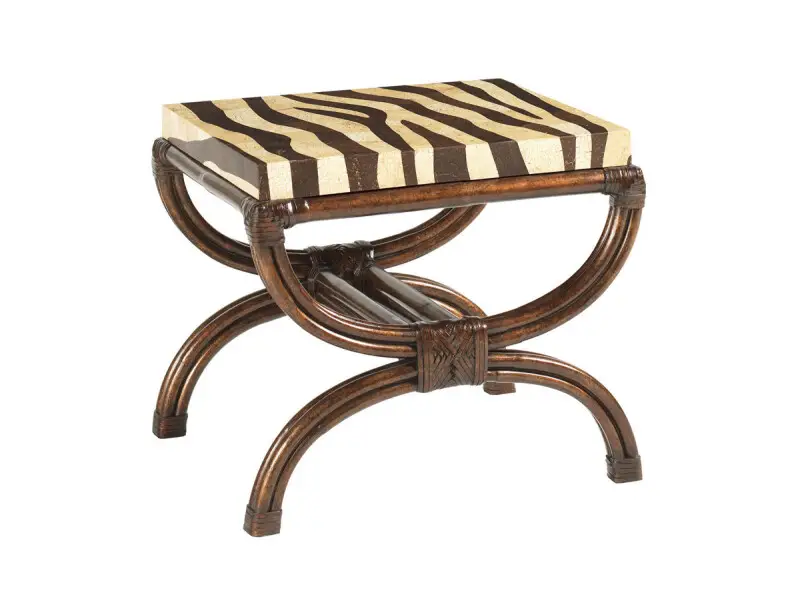 aeebd175312ec10d0409a7227a9a79c8 Royal Kahala Striped Delight Accent Table - Image 1