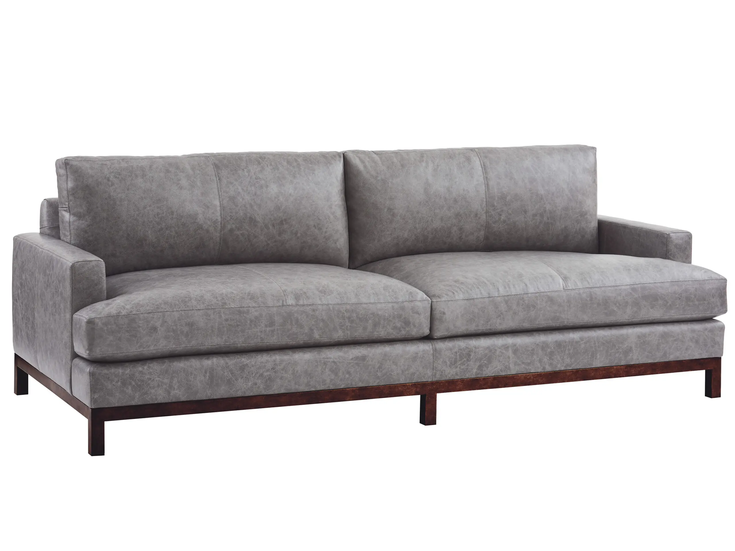7603fb7a811497d2306719670fe08405 Barclay Butera Upholstery Horizon Leather Sofa - Bronze LL5178-33BR - 2000 Pre-finished Legs - Image 1