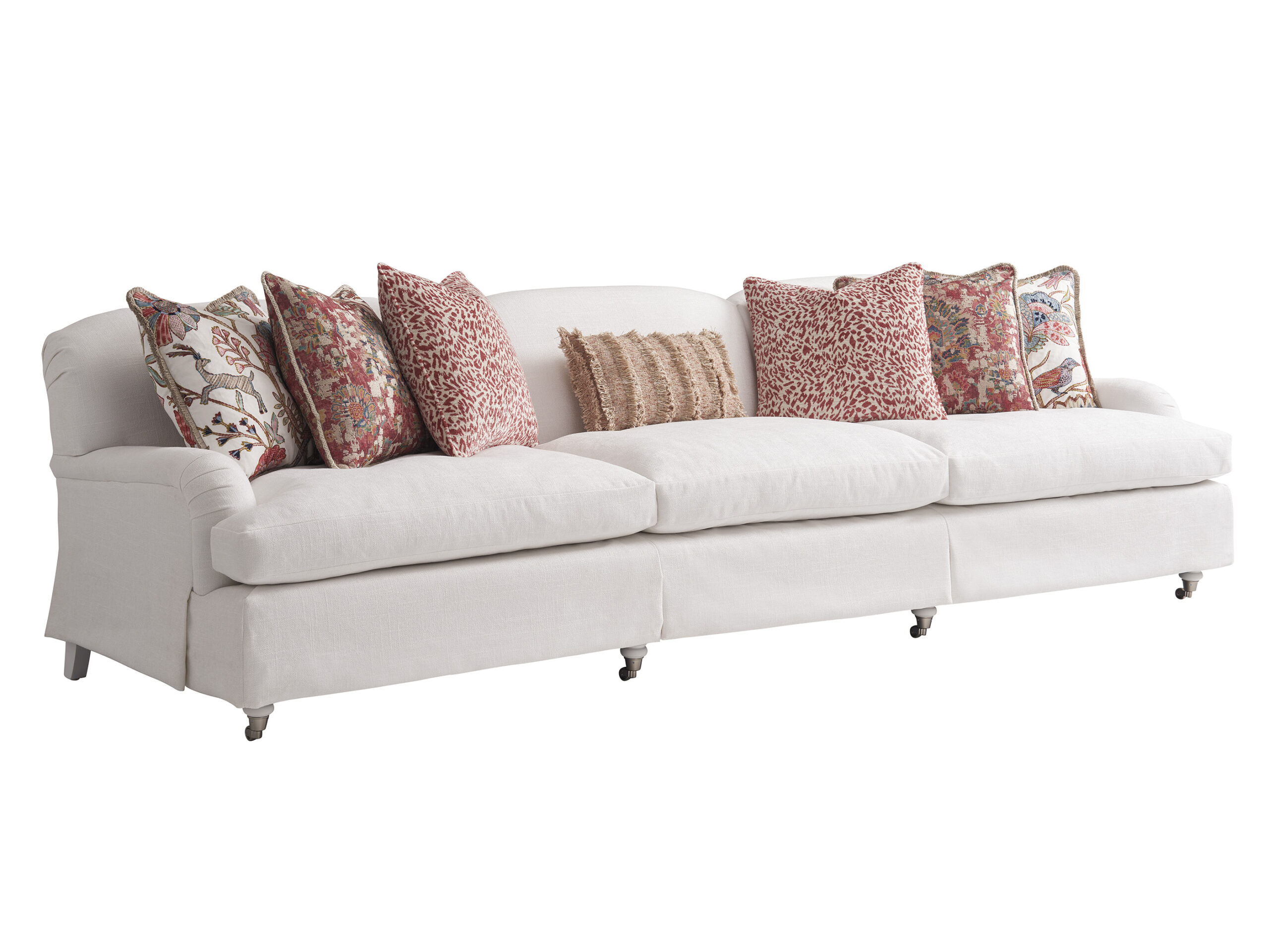 82af394c81fb2e46bd53daa068350c54 Barclay Butera Upholstery Athos Sofa W/ Pewter Casters 5265-34P - Image 1