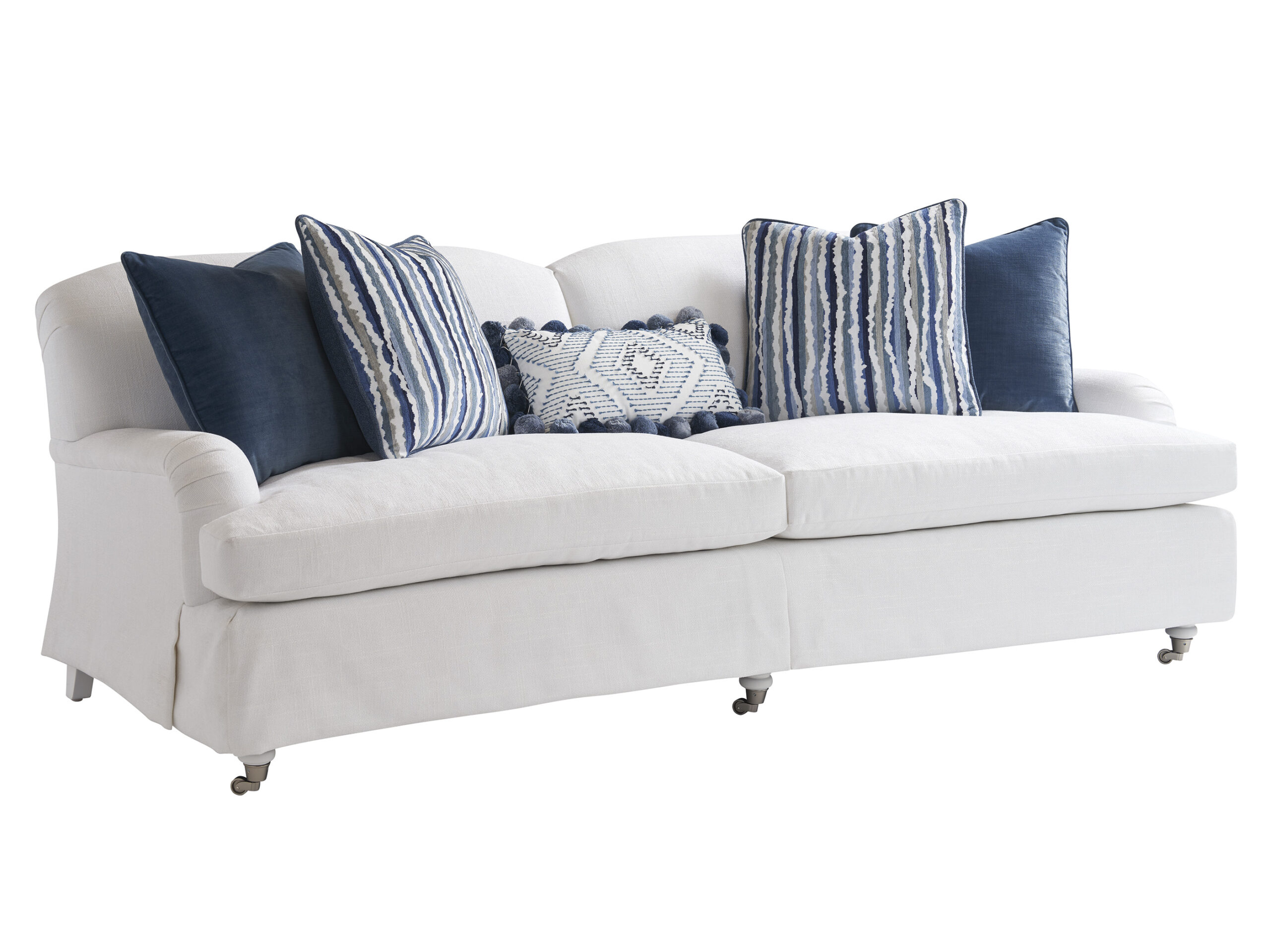 c52771ee546aff7274b04b68d2a2e46a Barclay Butera Upholstery Athos Tight Back Sofa W/pewter 5265-31P - Image 1