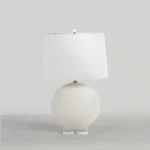 Wheeler Ceramic Crystal Matte Antique Brass Table Lamp - 25 In. H - Image 3