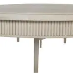 Whitlock Mindi Veneer Oval Extendable Dining Table - Cerused White, 86 In. W X 30 In. H - Image 4
