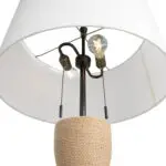 Ridley Linen Seagrass Brushed Dark Bronze Table Lamp - 32.5 In. H - Image 4