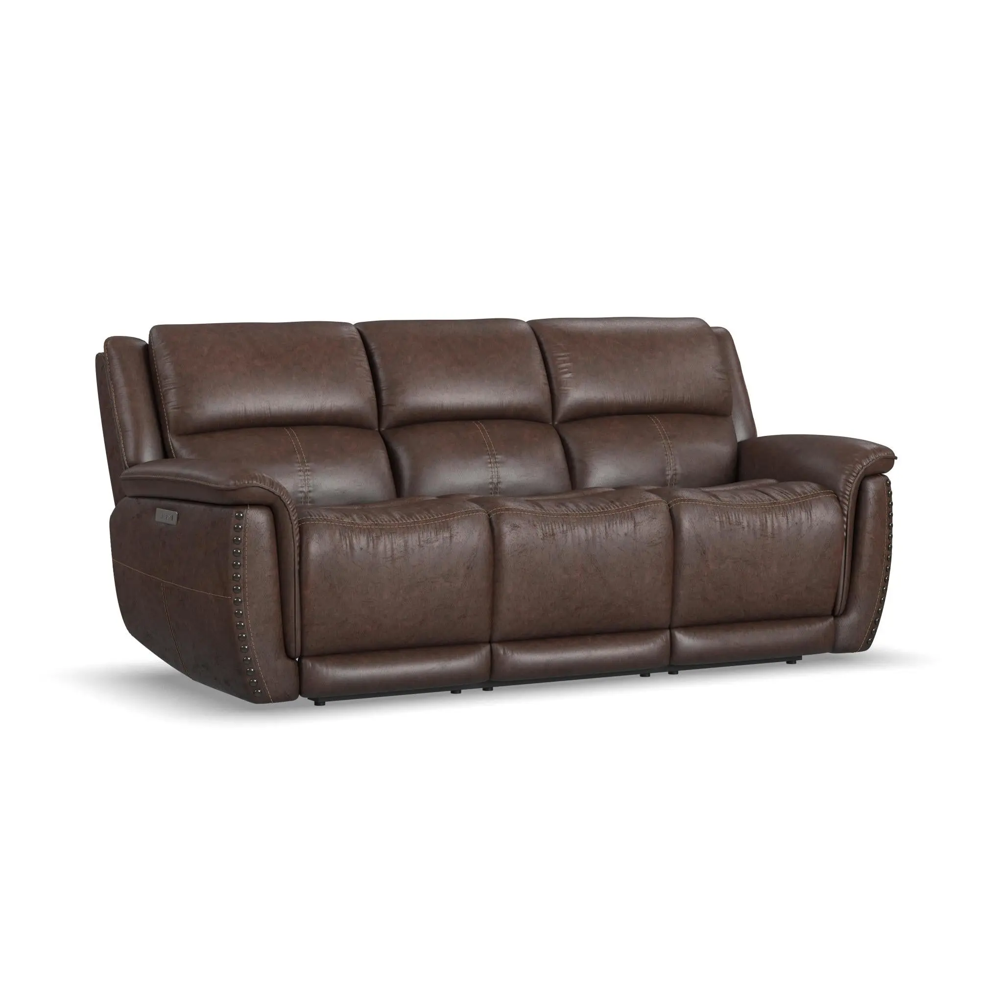 19422b58b282a91332e552c8a3c80b58 Beau Sable Fabric Power Reclining Sofa with Power Headrests - Image 1