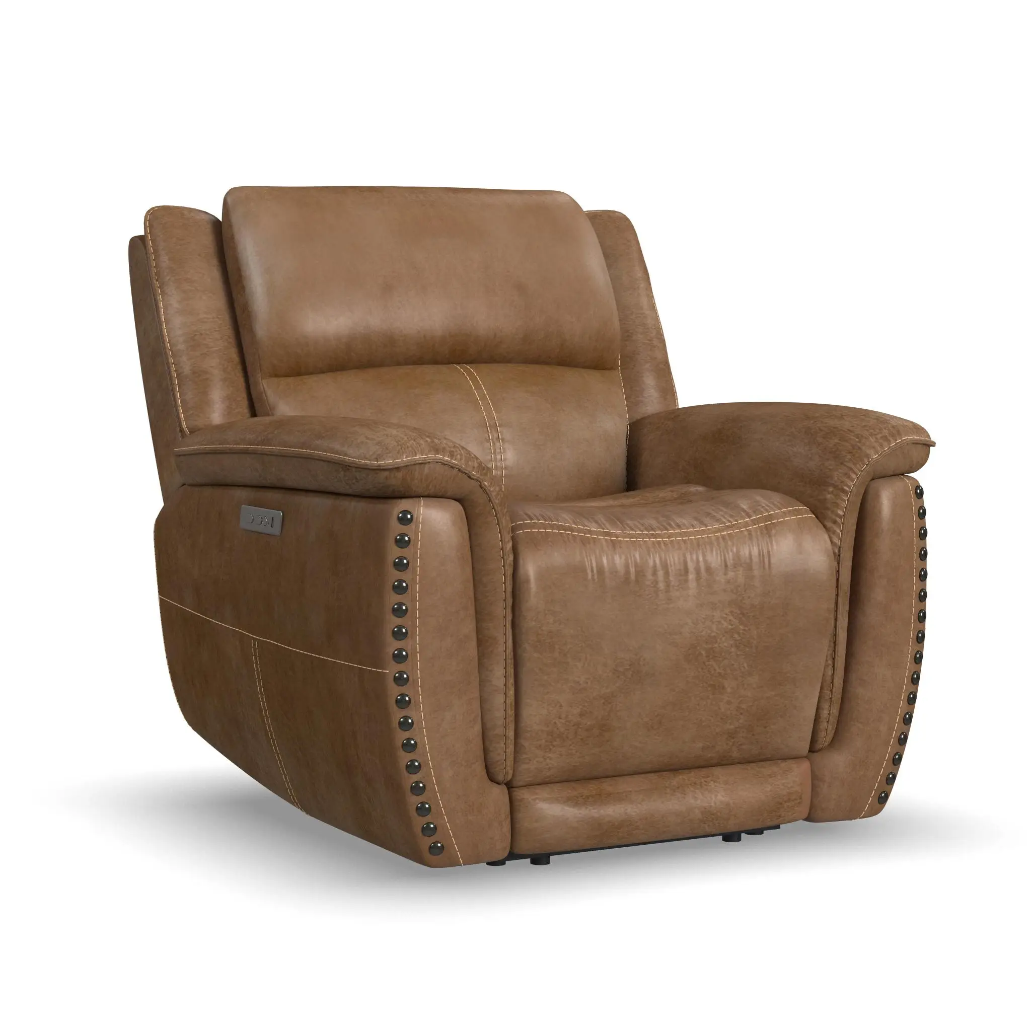 1c3d9e829b10bedc43c22d4be7e40767 Beau Silt Fabric Power Recliner with Power Headrest - Image 1