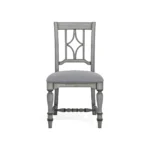 Plymouth Gray Pair of Armless Dining Chairs - Image 4
