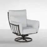 Majorca Wrought Aluminum Outdoor Swivel Rocker Lounge - Image 3