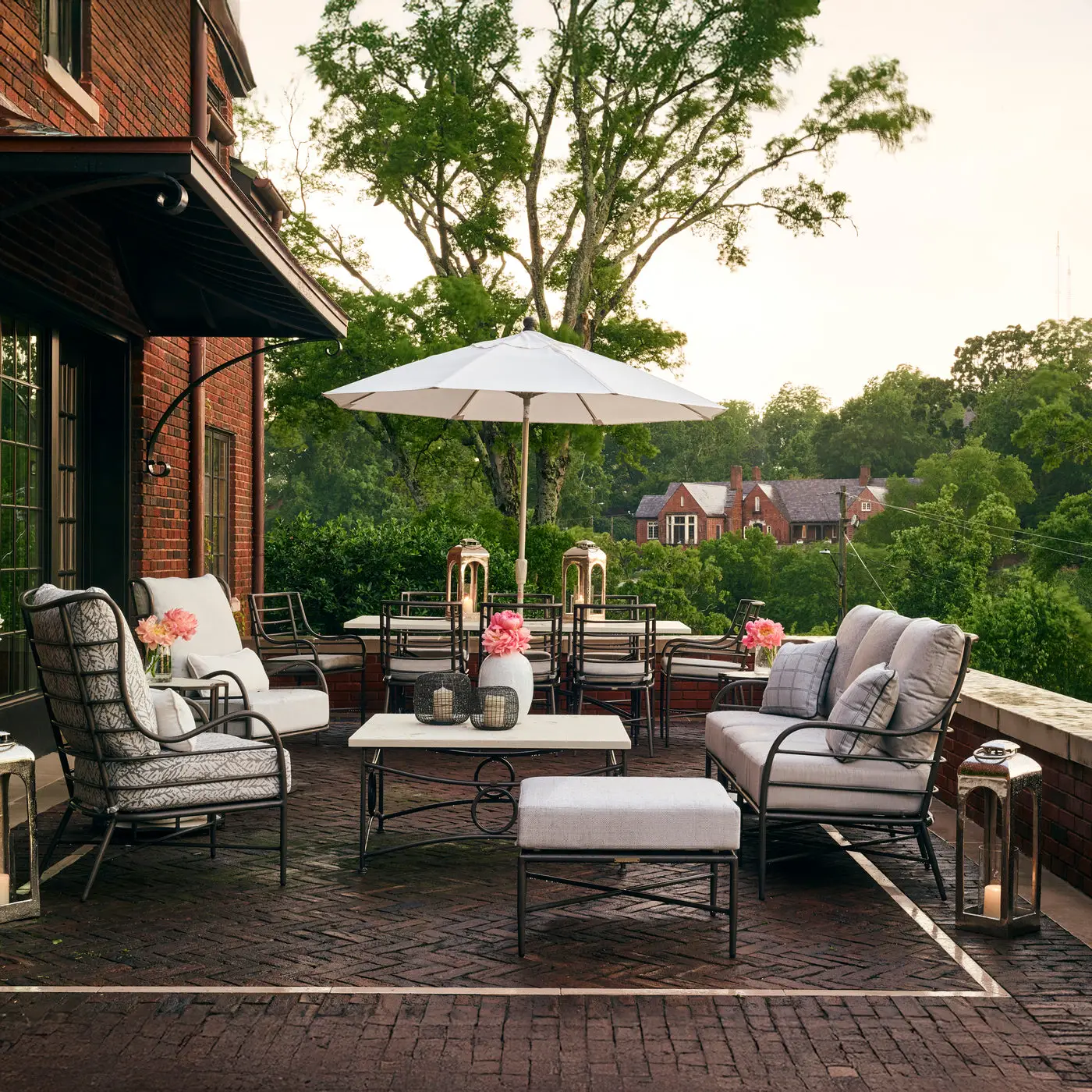 39e8ab1e6708f8fbafbefb468286be8e Carmel Wrought Aluminum Outdoor Sofa - Image 1