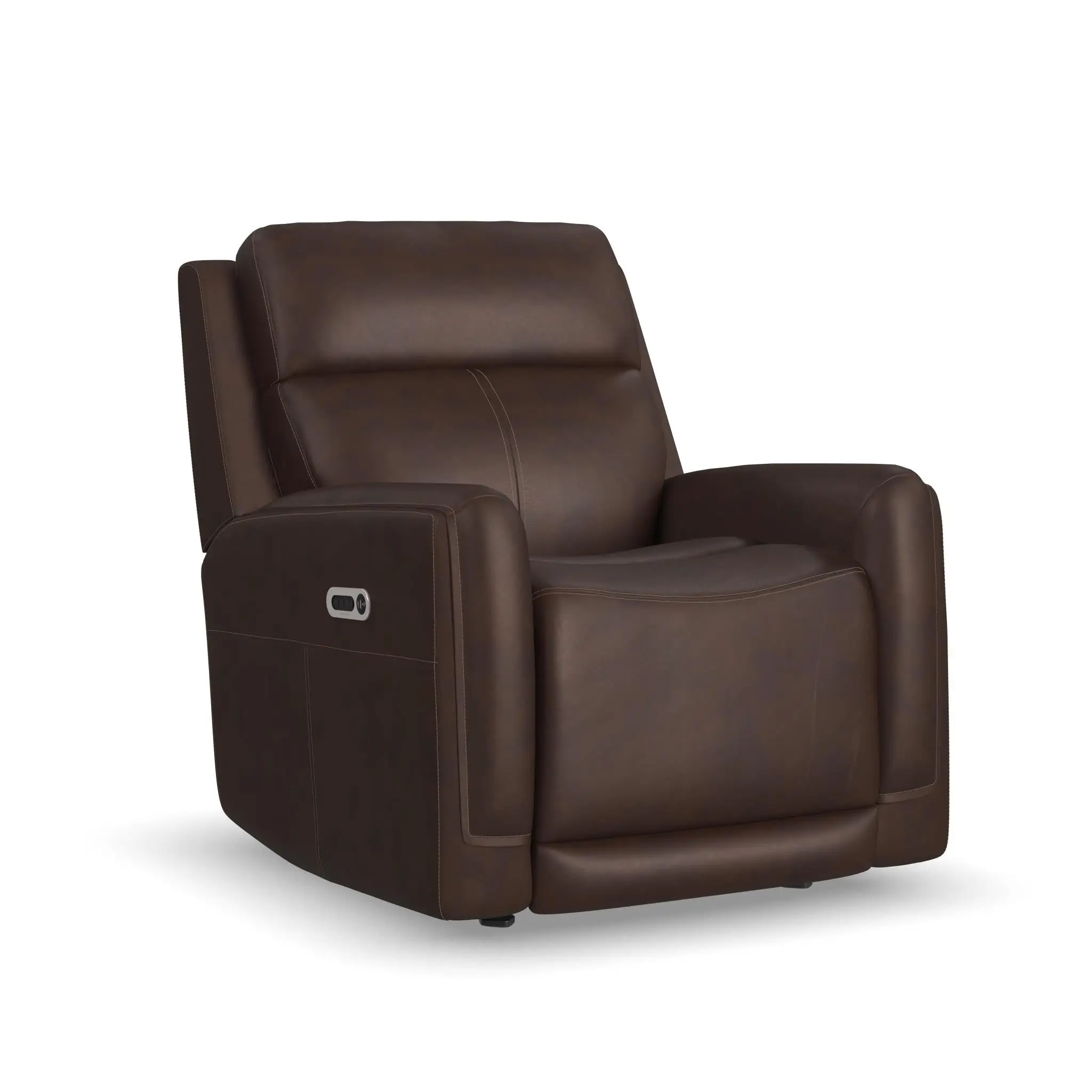 3b193c6b1cfc628d10eeeb611c3d12a5 Alister Burnt Umber Leather Power Gliding Recliner with Power Headrest and Lumbar - Image 1
