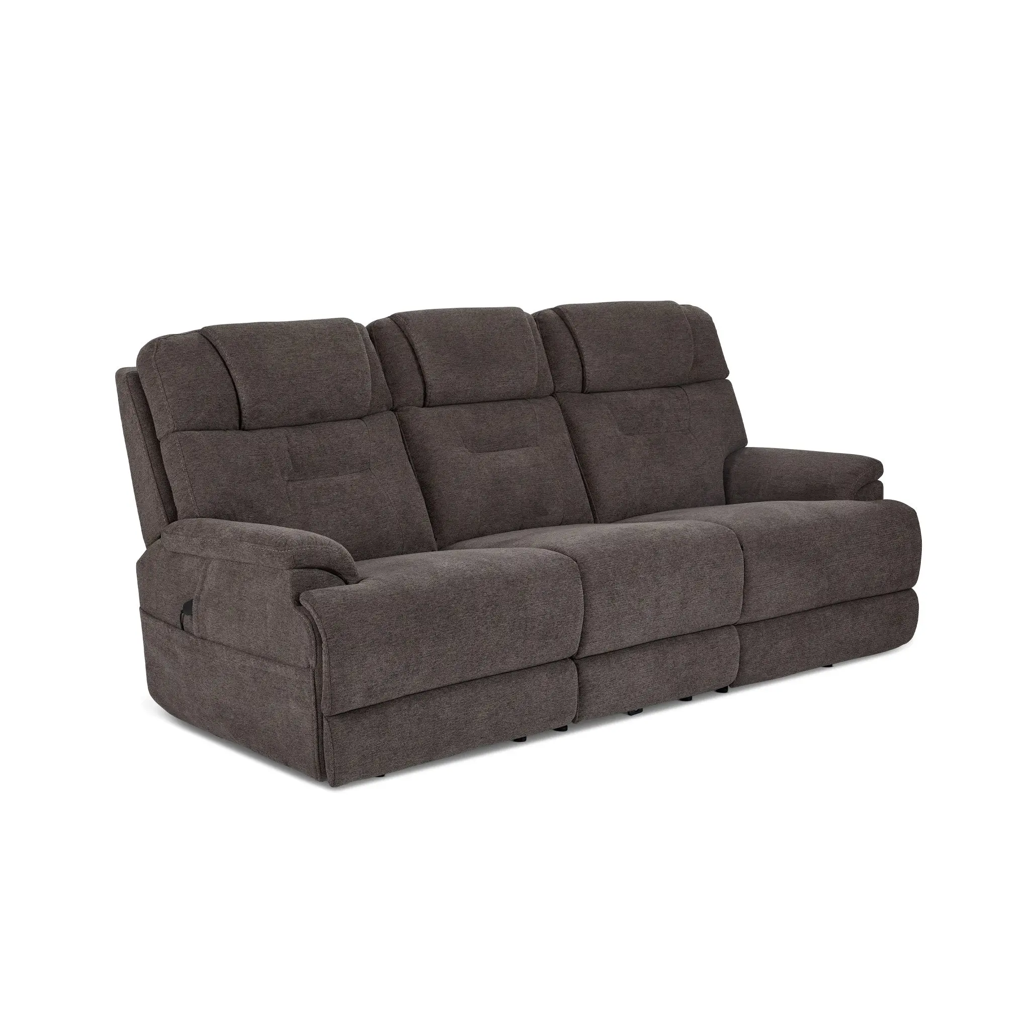 3c724dd43fc21d8b661ccf51656722f5 Zecliner Zofa Umber Fabric Power Sleep Sofa with Power Headrests & Lumbar - Image 1