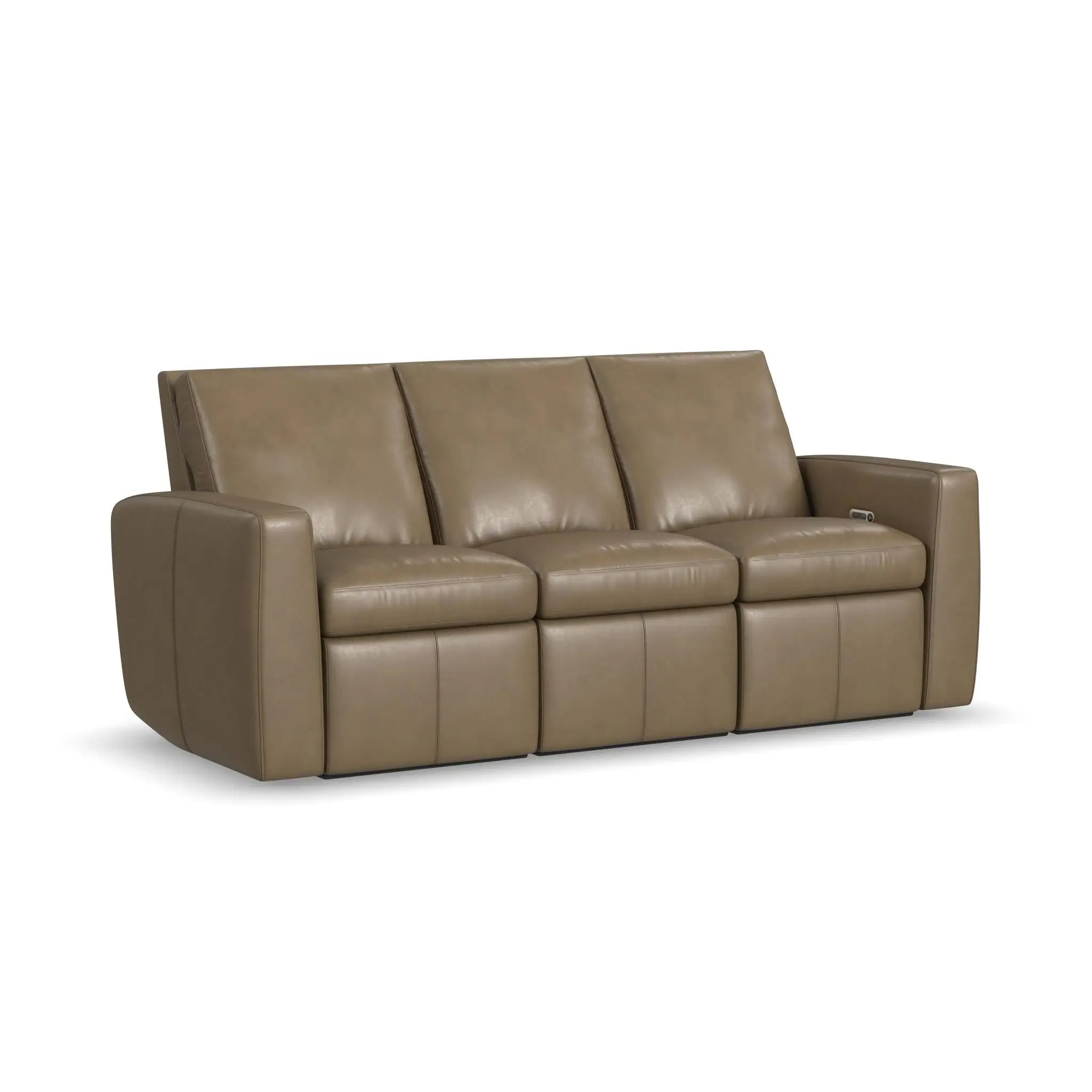 3de3be493f4fccdb4babc3430acd85bc Aria Fawn Leather Power Reclining Sofa - Image 1