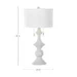 Radnor Linen Plaster Antique Brass Table Lamp - 32 In. H - Image 3