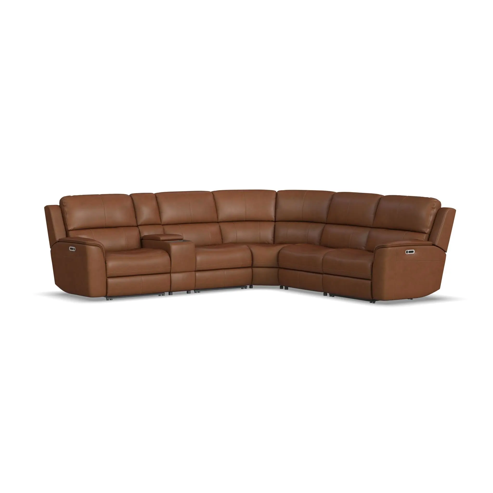 46062bd3449374dffbf4634d3eeef35d Henry Leather Power Reclining Sectional with Power Headrests & Lumbar - Image 1