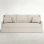 Helena Upholstered Tailored Swoop Shelter Arm Bench Seat Sleeper Sofa