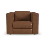 Austin Chestnut Leather Power Recliner with Power Headrest - Image 4