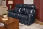 View Leather Power Reclining Loveseat with Console, Power Headrests & Lumbar - Image 3