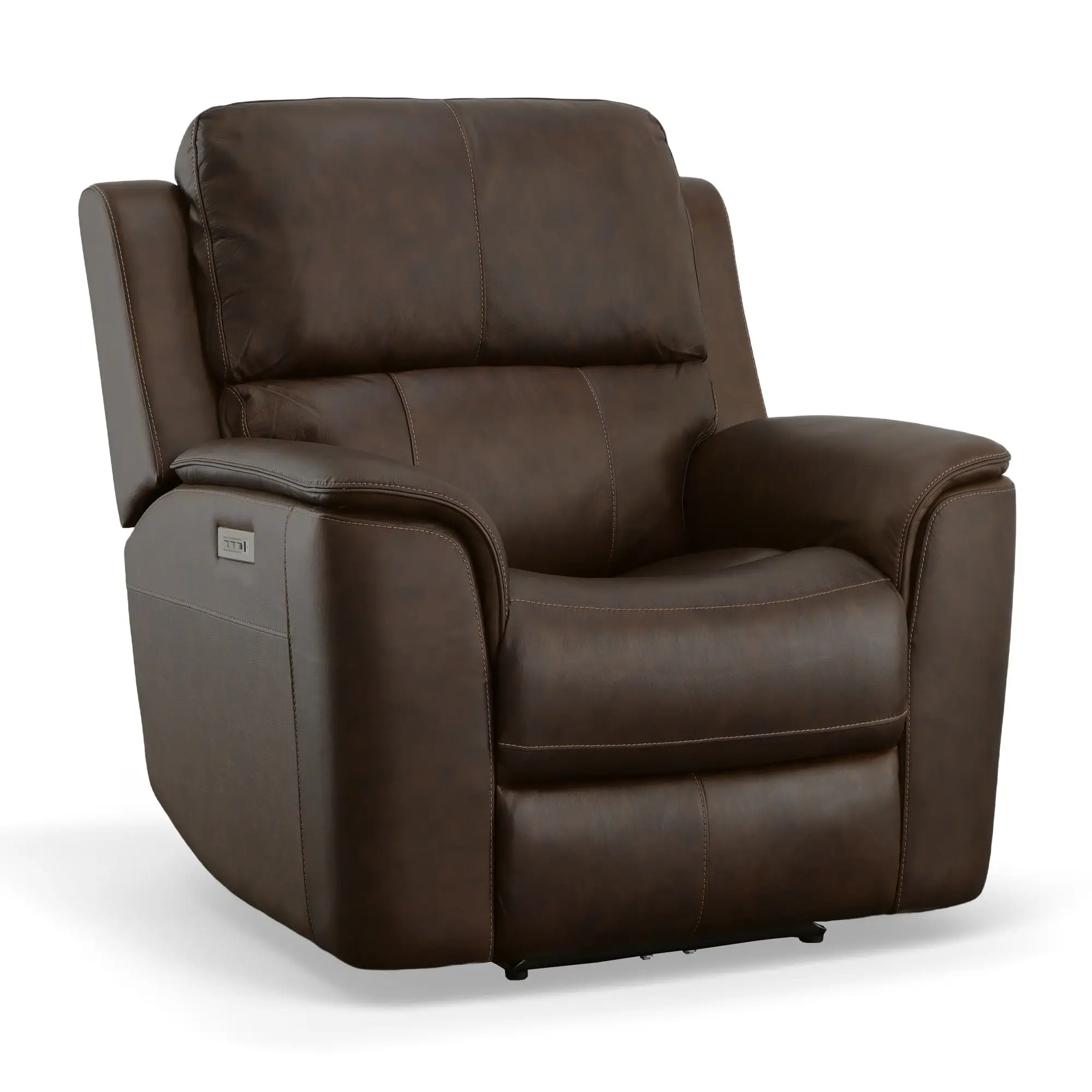 4de5b87af2a3ea363644cababdd76d88 Henry Burnt Umber Leather Power Recliner with Power Headrest & Lumbar - Image 1