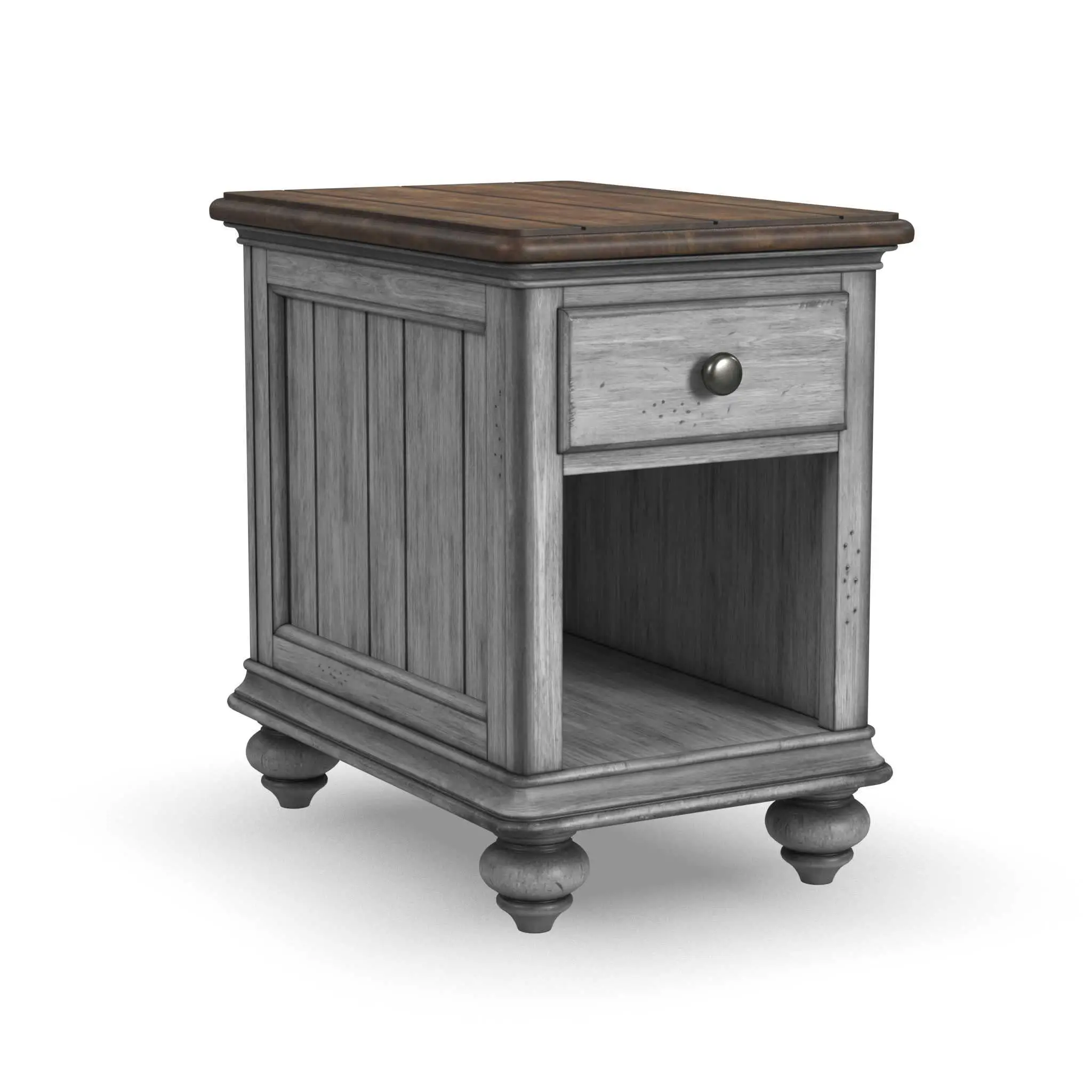 4ec9331d88af547a46cfb7ba82785fc9 Plymouth Gray Chairside Table - Image 1