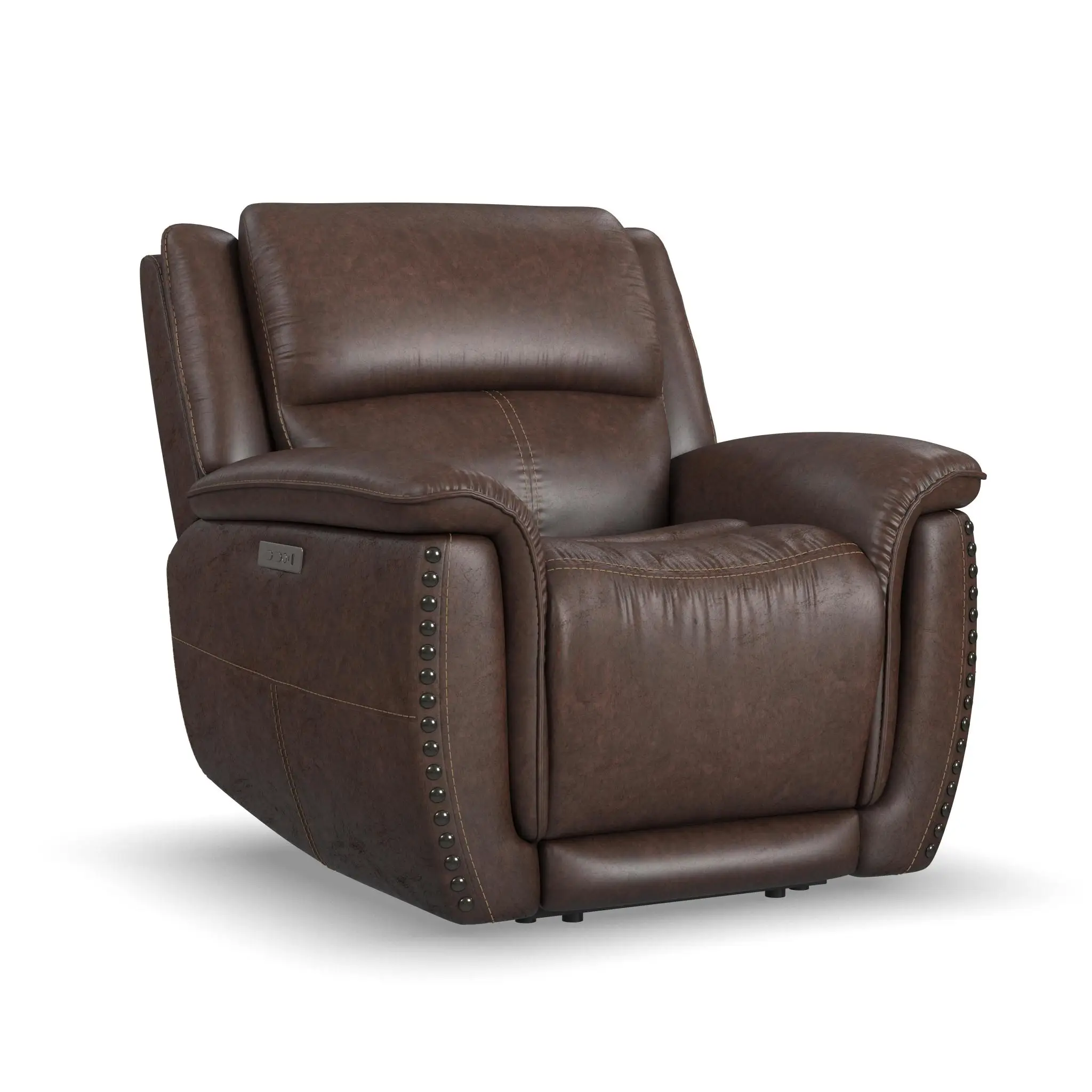 501542d71591e0e51aac492f865631f8 Beau Sable Fabric Power Recliner with Power Headrest - Image 1