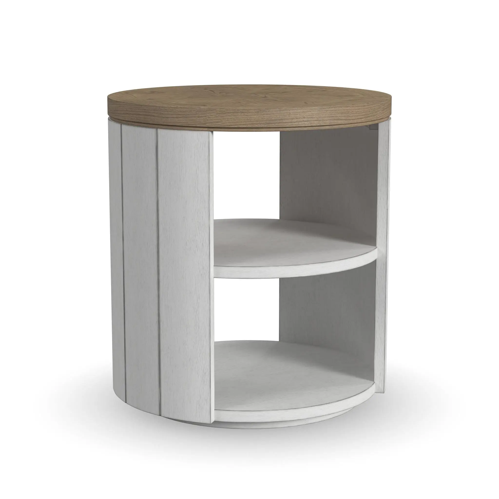 558934651c949b39d8ed8ffd2a75ca16 Melody White Round End Table - Image 1