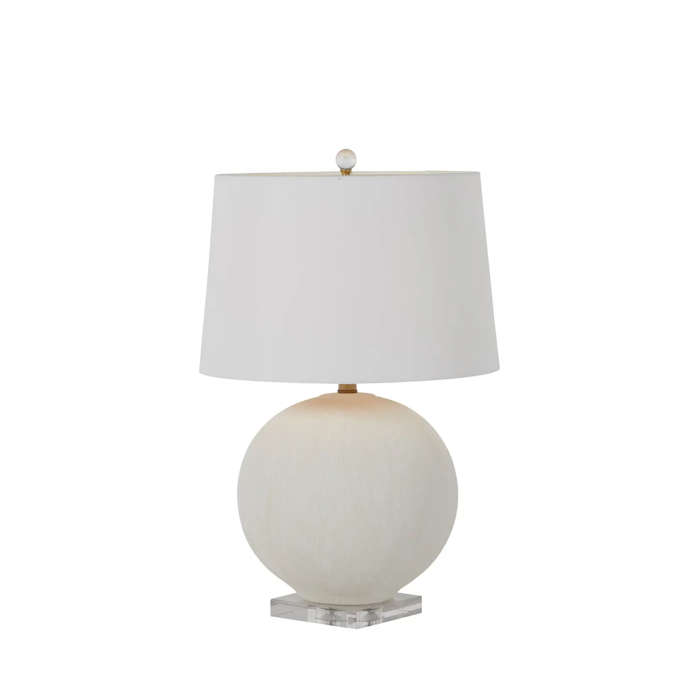 571a1f451c4f9bfa0dea214ec6d17d6a Wheeler Ceramic Crystal Matte Antique Brass Table Lamp - 25 In. H - Image 1